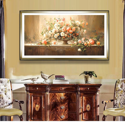 Vintage Flowers Ge framed Wall decoration