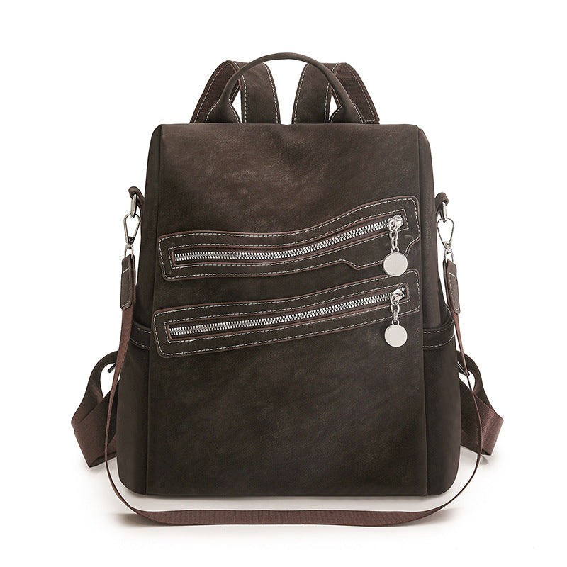 Stylish Multi-Zippered Backpack Acalora