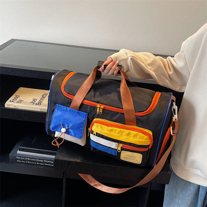Colorful Multi-Pocket Travel Duffle Bag