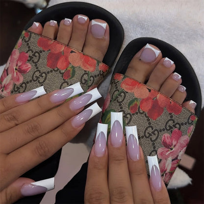 Elegant Sculpted Press-On Nail Art Set Acalora