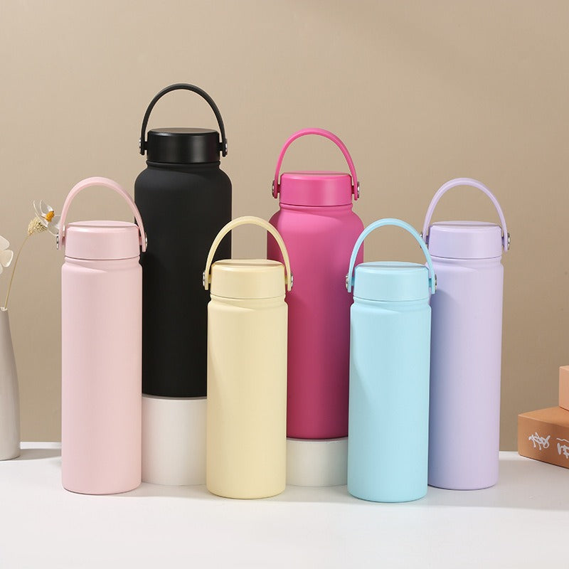 Women's double-walled insulated water bottle with practical carrying handle Kalsten