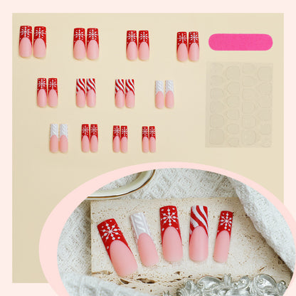 Festive Holiday Press-On Nail Art Set Acalora
