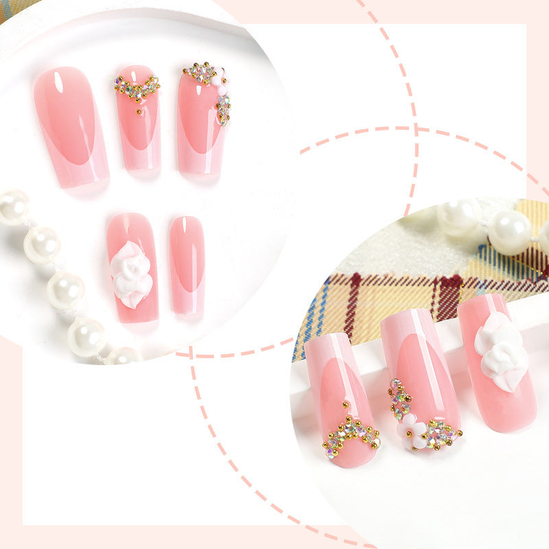 Decorative Floral Press-On Nails Acalora