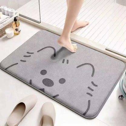 Absorbent Cartoon-Themed Bath Mat