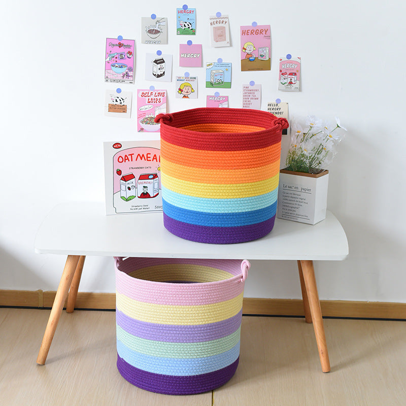 Modern storage basket with handles Acalora