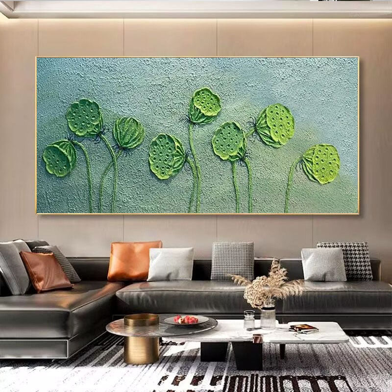 Textured Botanical Relief Wall Artwork