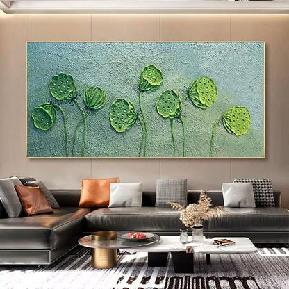 Textured Botanical Relief Wall Artwork