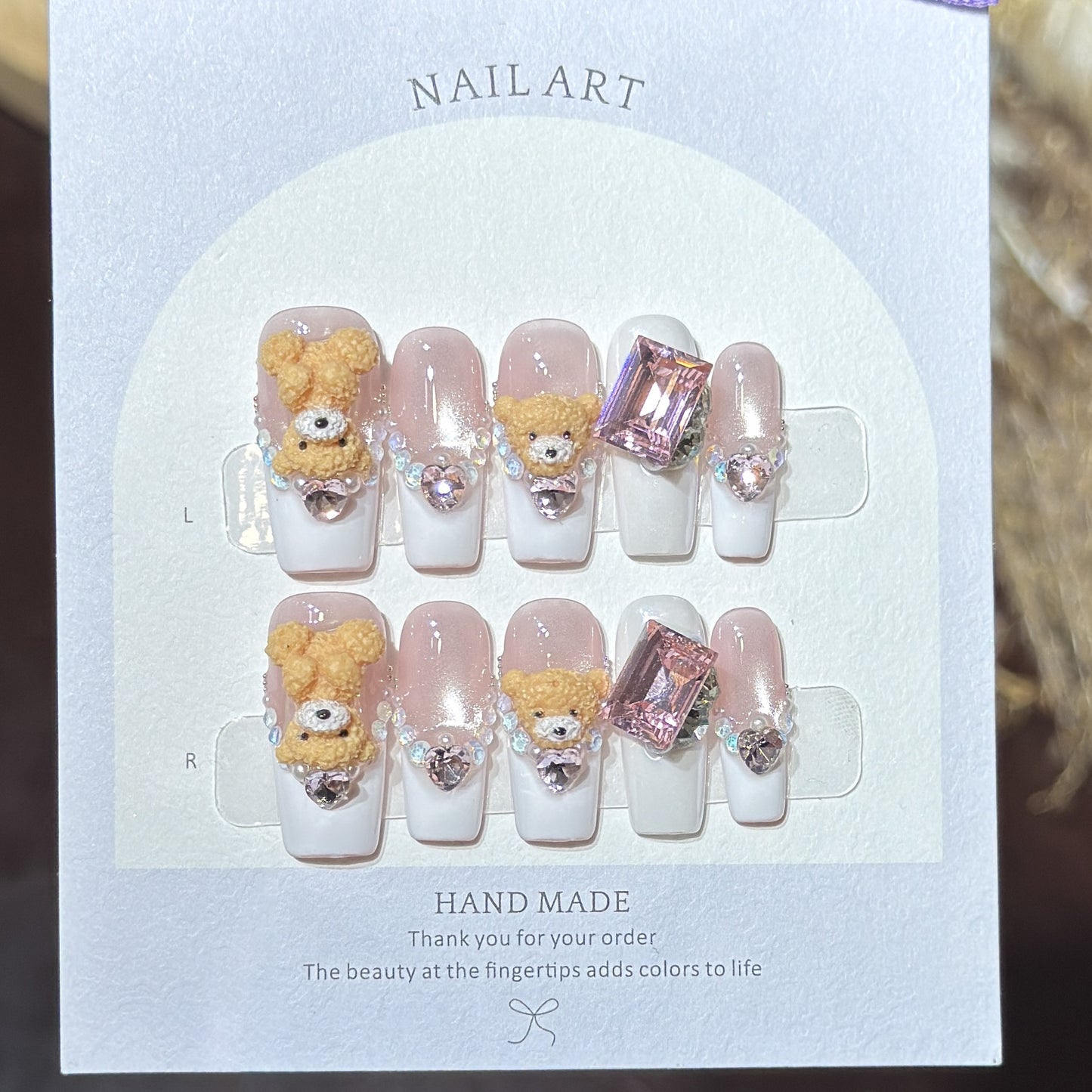 Cute Animal-Inspired Press-On Nail Art Set Acalora