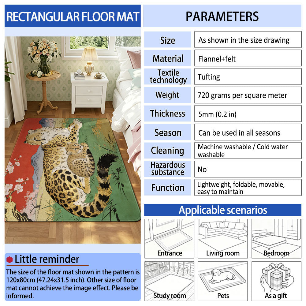 Unisex Geometric Technology-Themed Area Mat