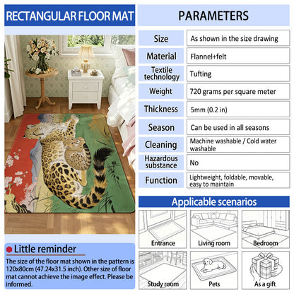 Unisex Geometric Technology-Themed Area Mat