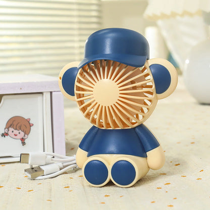 Women's Portable Handheld Fan with Cute Monkey Design Karnz
