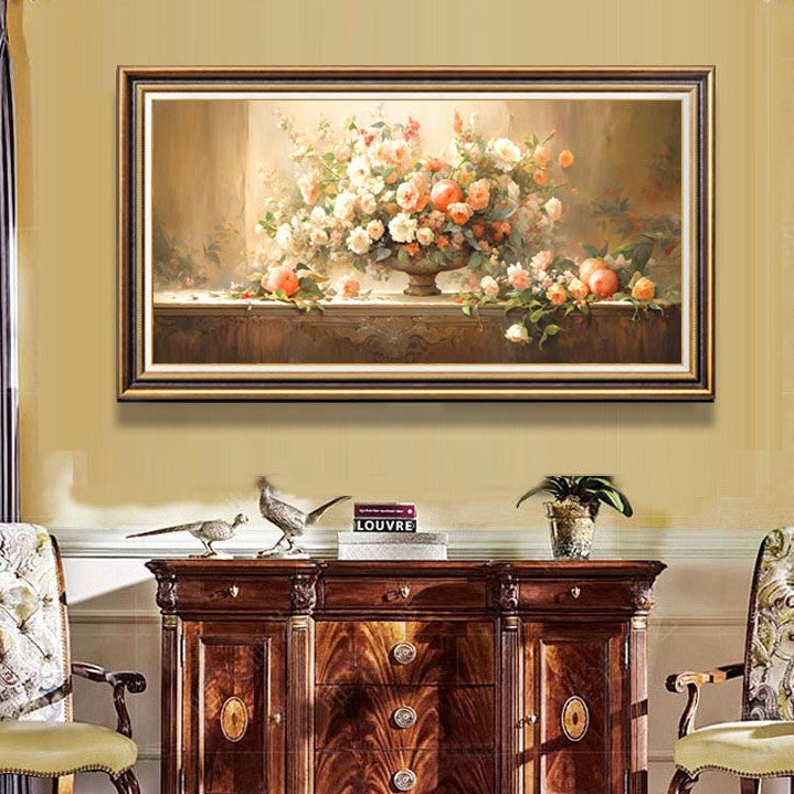 Vintage Flowers Ge framed Wall decoration