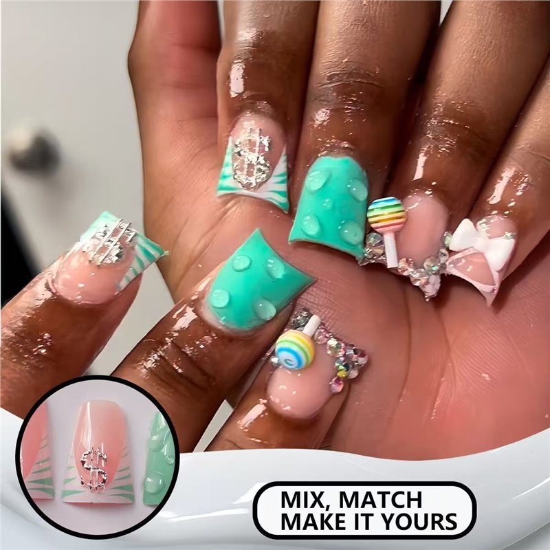 Playful Themed Press-On Nails Acalora