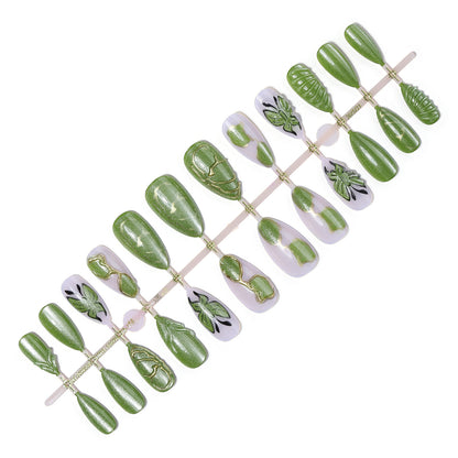 Nature-Inspired Press-On Nail Art Set Acalora