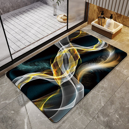 Non-Slip Abstract Design Bath Mat Acalora