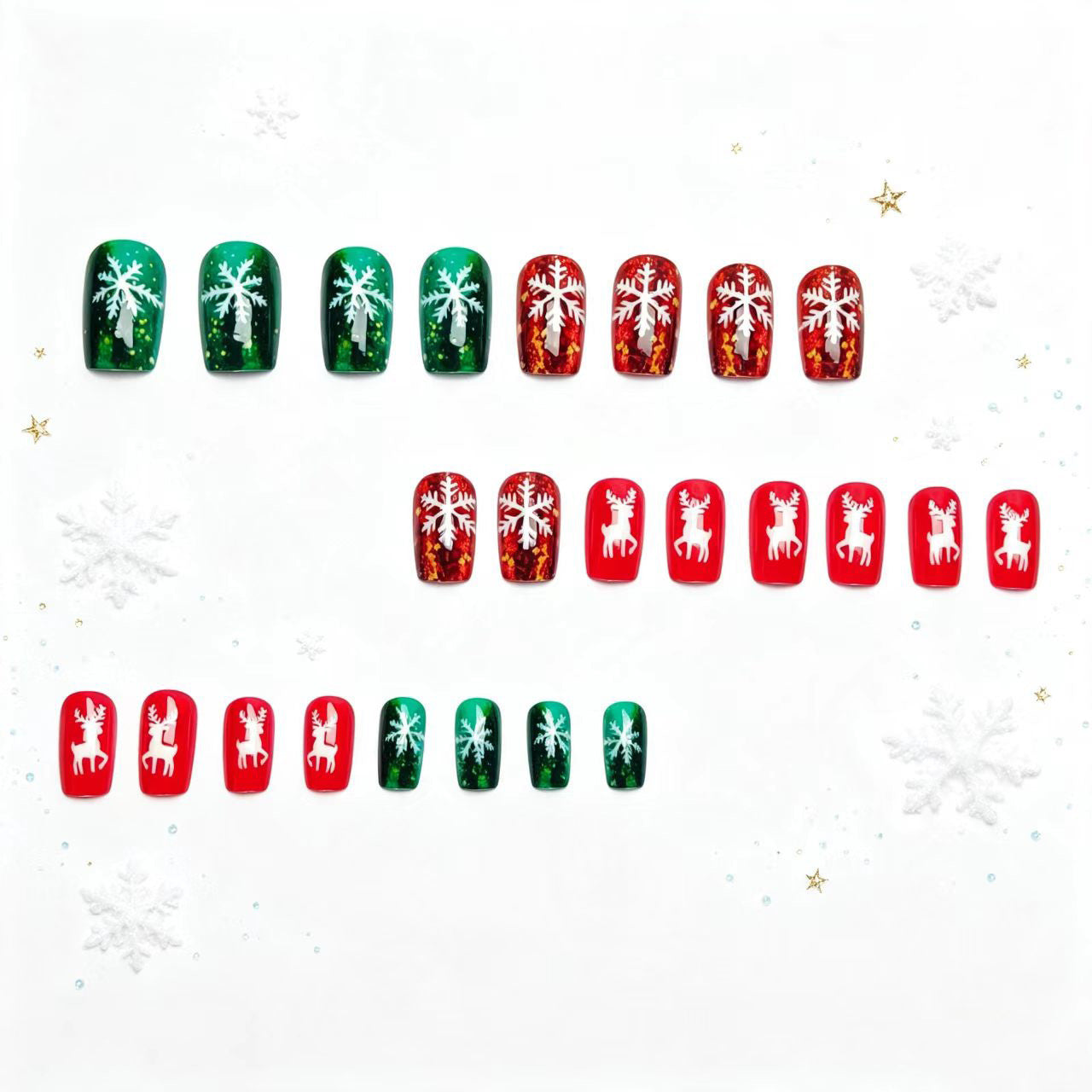 Festive Holiday-Themed Nail Art Acalora