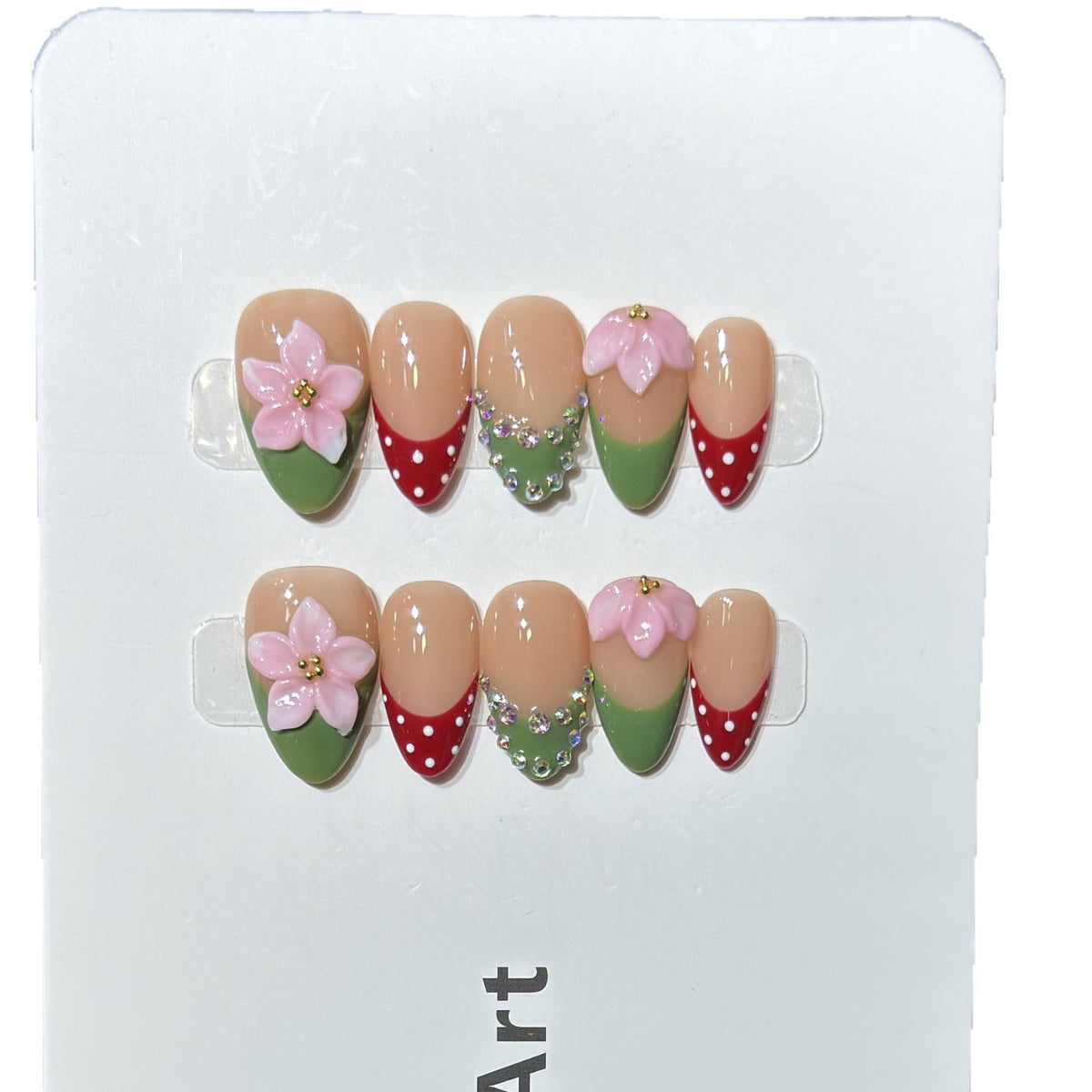 Floral-Themed Decorative Press-On Nail Set Acalora 1788224030
