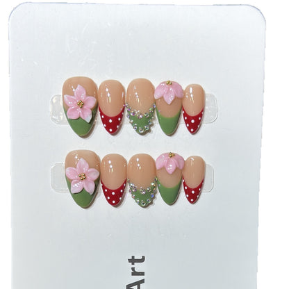Floral-Themed Decorative Press-On Nail Set Acalora 1788224030