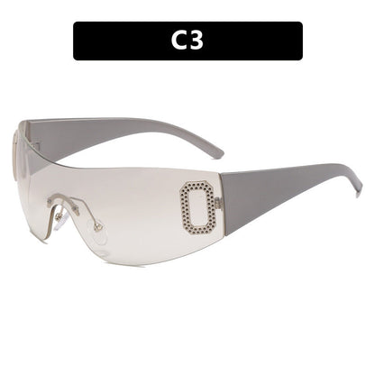Women's sporty sunglasses in futuristic shield design Bowlift