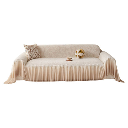 Elegant Sofa Cover with Ruffled Design