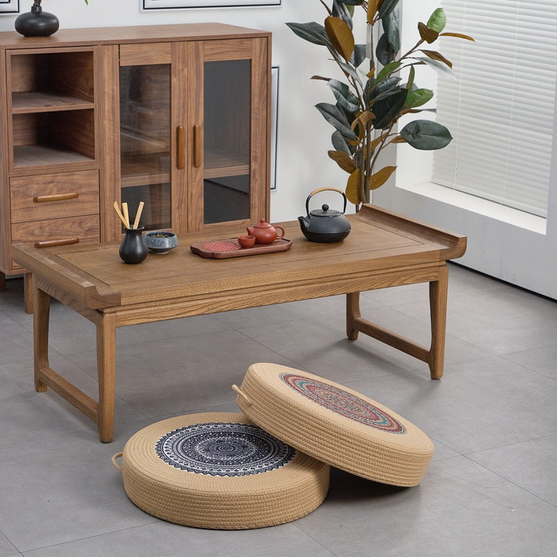 Beef Artificial Leather Pouf Acalora