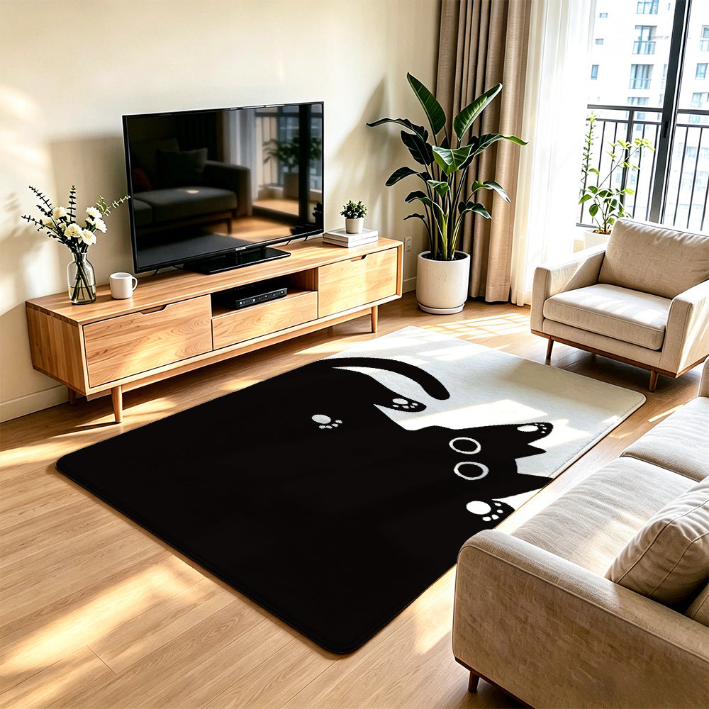 Unisex Artistic Cat-Themed Area Rug