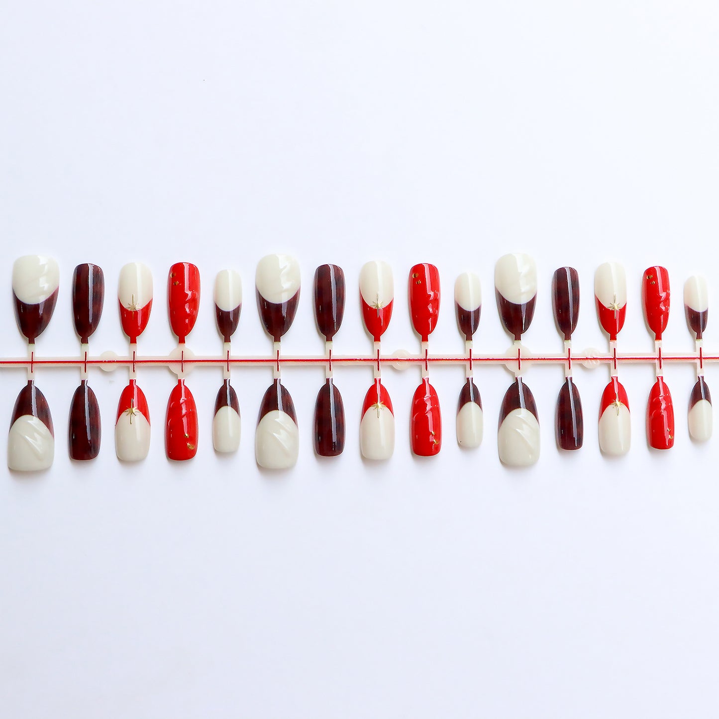 Decorative Press-On Nail Art Set with Unique Patterns Acalora
