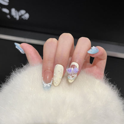 Floral Art Press-On Nail Tips Acalora