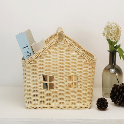Woven House-Shaped Storage Basket Acalora