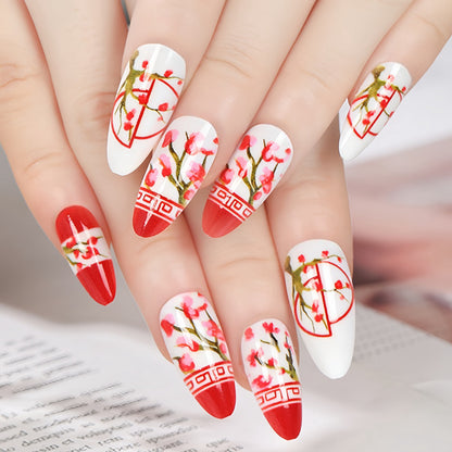 Artificial nails with floral accents Acalora
