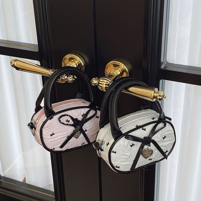 Quilted Mini Handbag with Heart Detail Acalora