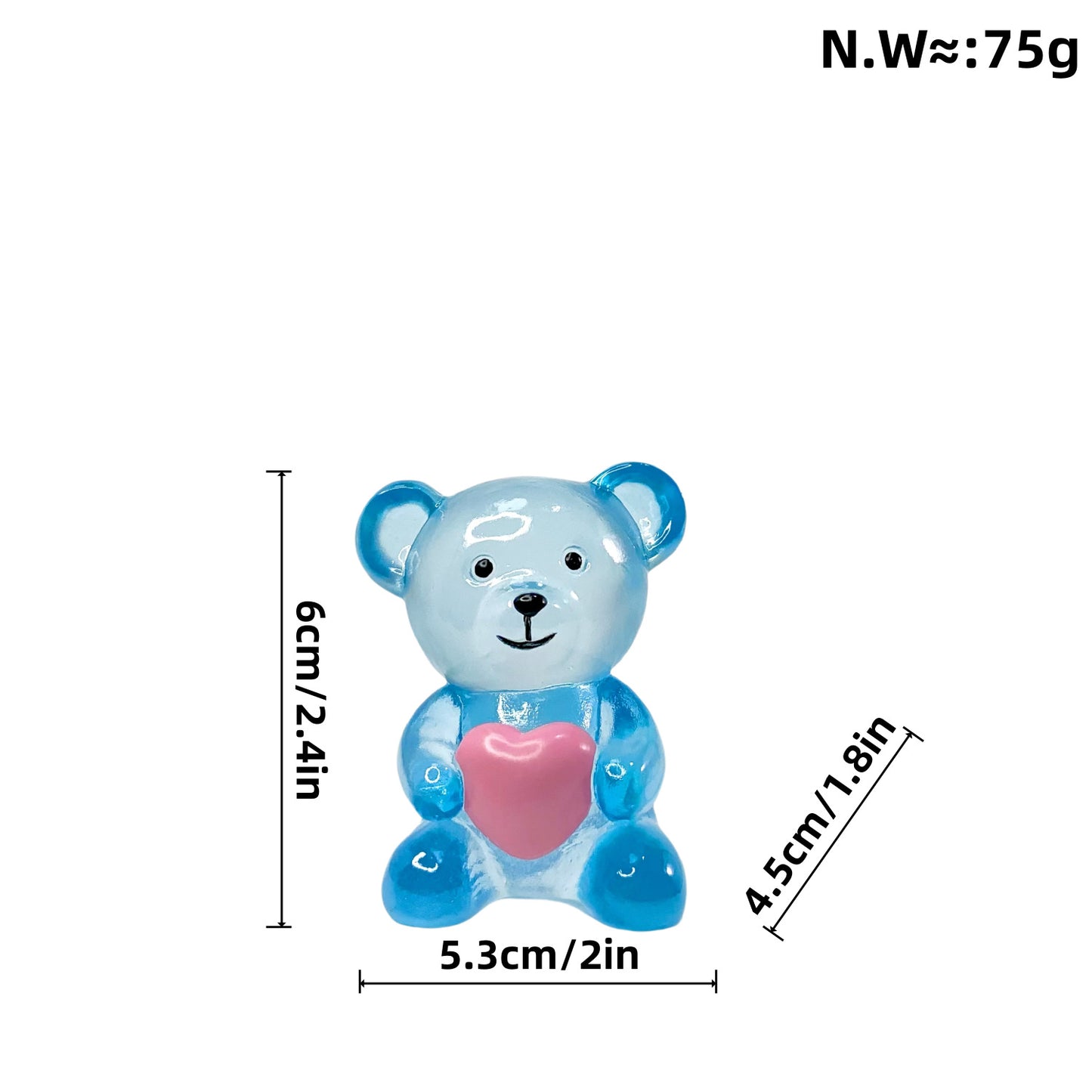 Decorative bear figure with heart Acalora