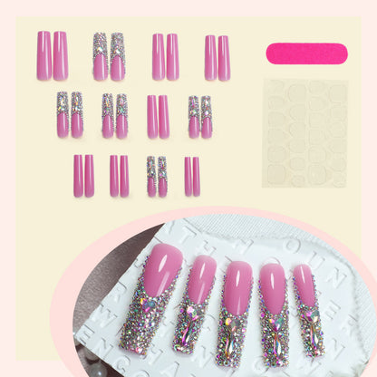 Glamorous Crystal-Embellished Press-On Nails Acalora