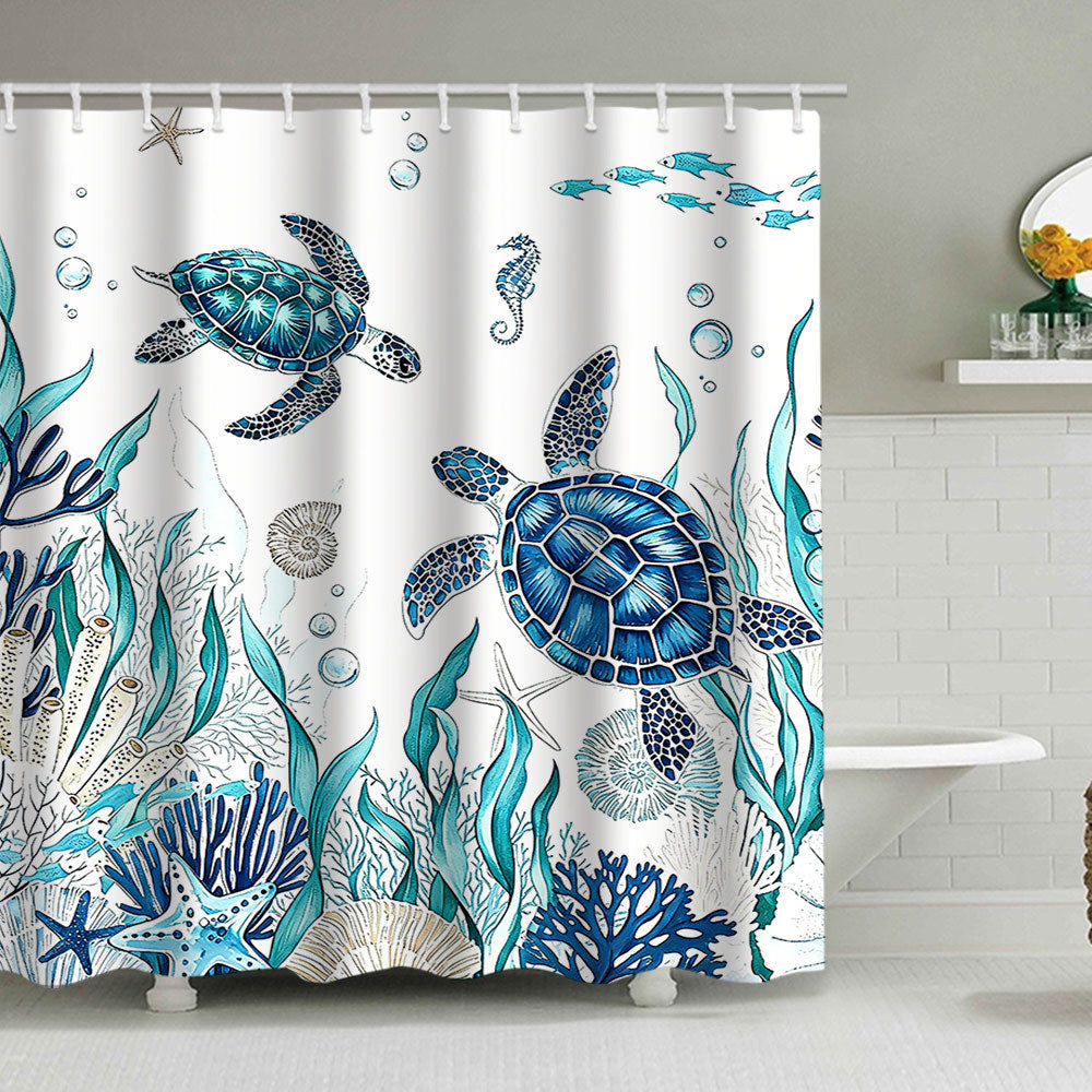 Ocean-Inspired Shower Curtain