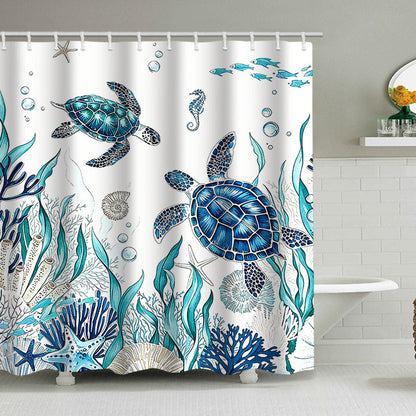 Ocean-Inspired Shower Curtain