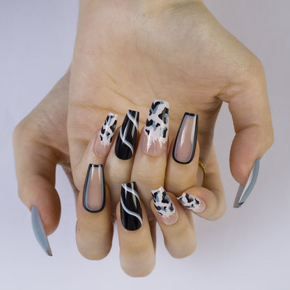 Artificial nails in modern animal pattern design Acalora