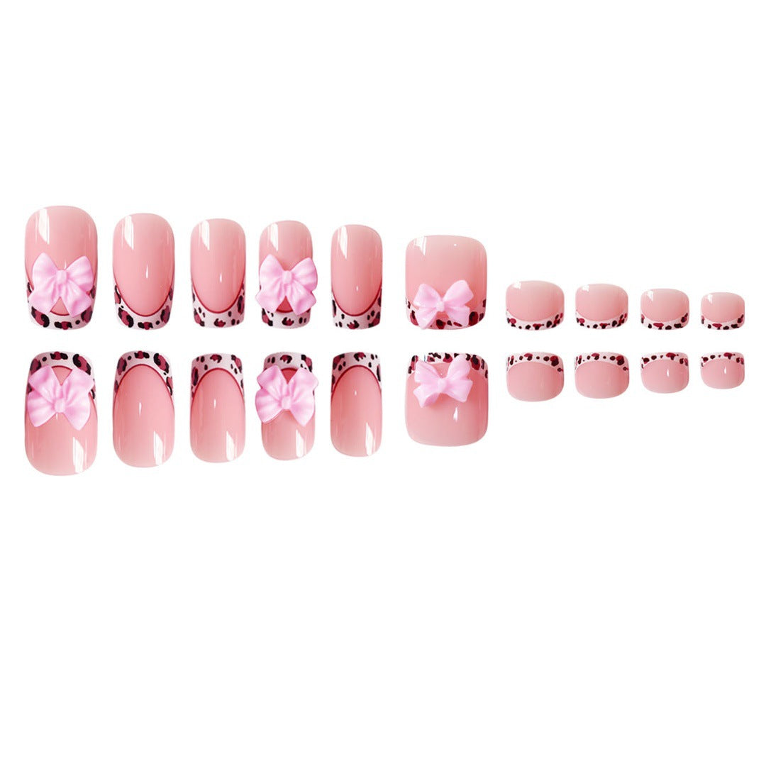 Artistic Nail Set with Bow Accents Acalora