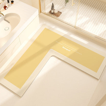 L-Shaped Soft Bath Mat