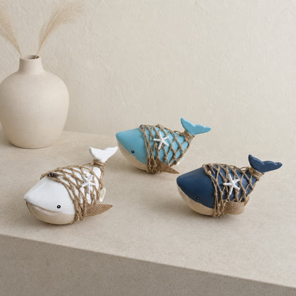 Decorative Whale Figurine Accent
