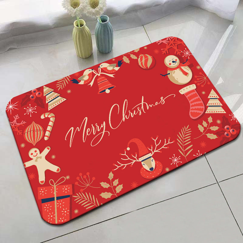Festive Holiday-Themed Bath Mat