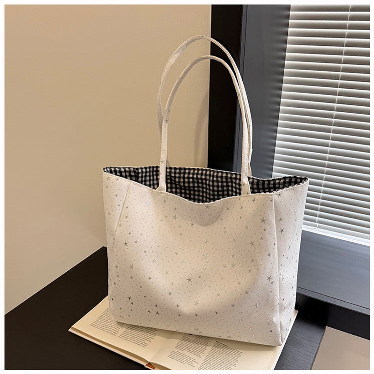 Stylish Star-Patterned Tote Bag Acalora