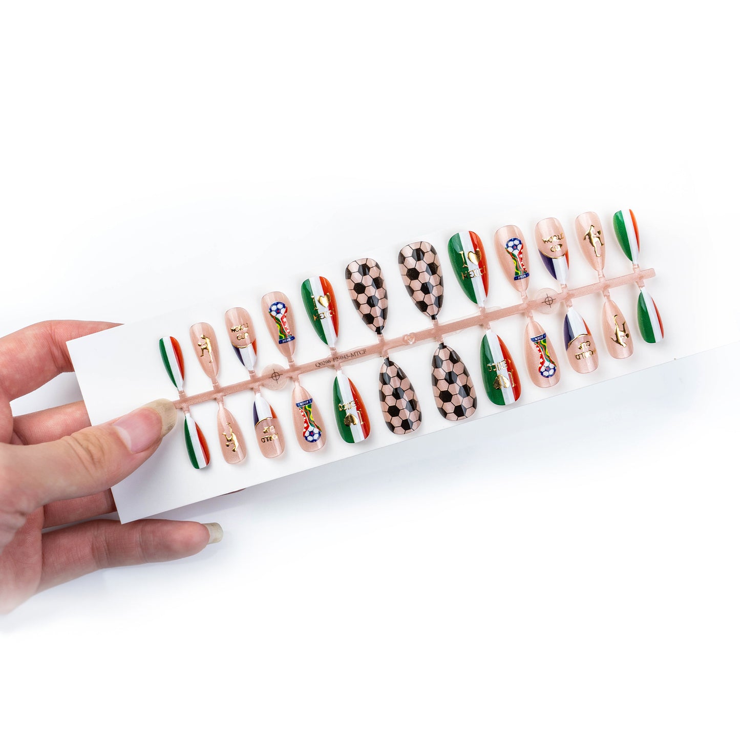Glamorous Sporty Artificial Nail Set Acalora