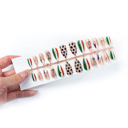 Glamorous Sporty Artificial Nail Set Acalora