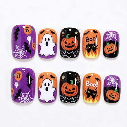 Halloween-Themed Decorative Press-On Nail Art Acalora