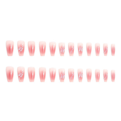 Artificial nails with luxurious pearl and glitter decorations Acalora