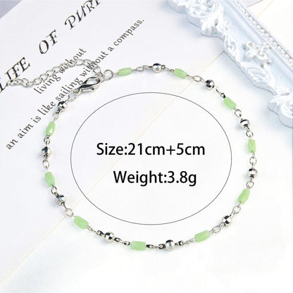 Beaded Charm Anklet Acalora