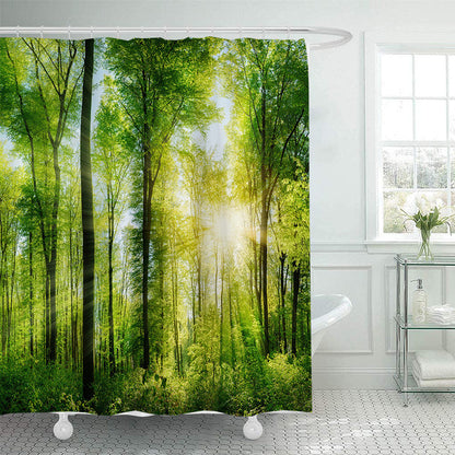 Scenic Garden Print Shower Curtain