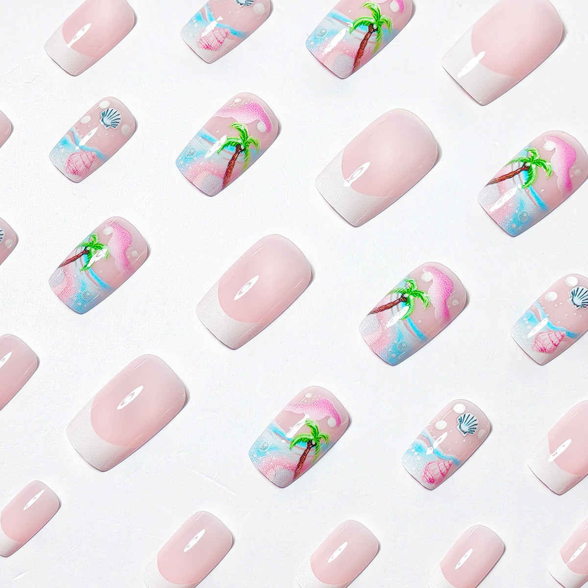 Tropical Ocean-Themed Nail Art Acalora