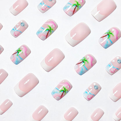 Tropical Ocean-Themed Nail Art Acalora
