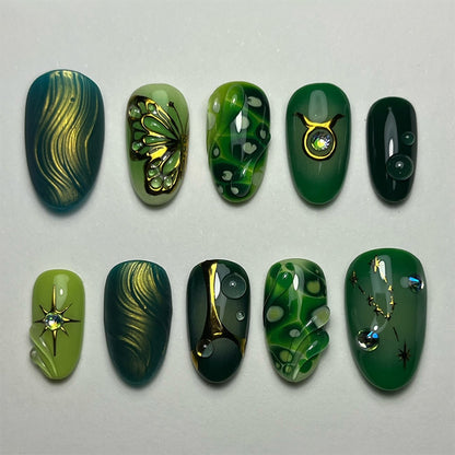 Thematic Underwater Nail Art Press-On Set Acalora